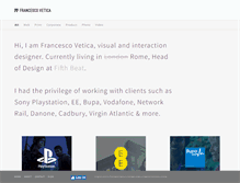 Tablet Screenshot of francescovetica.com